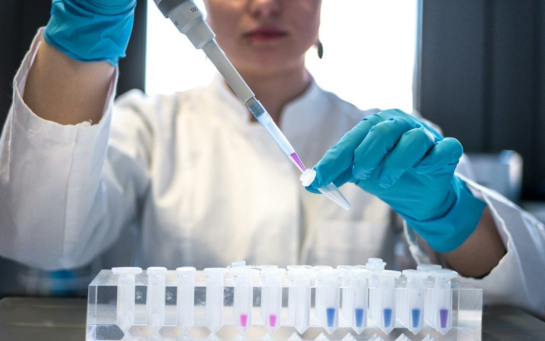 Laboratory scientist conducting peptide research for a 2026 retatrutide Phase 3 clinical study article