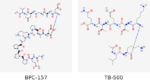 Molecular structures of BPC-157 and TB-500