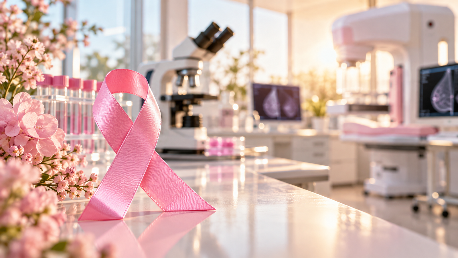 Breast cancer screening research using mammography technology in a modern clinical imaging environment.